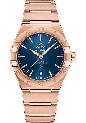 Omega Constellation Rose Gold 39 MM - Rose Gold Bracelet - Blue Dial - 131.50.39.20.03.001