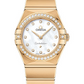 Omega Constellation Yellow Gold 25 MM - Yellow Gold Bracelet - Diamond Bezel - Mother-Of-Pearl Diamond Dial - 131.55.25.60.55.002