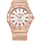 Omega Constellation Rose Gold 28 MM - Rose Gold Diamond Bracelet - Diamond Bezel - White Diamond Dial - 131.55.28.60.99.003