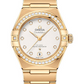 Omega Constellation Yellow Gold 29 MM - Yellow Gold Bracelet - Diamond Bezel - White Silvery Diamond Dial - 131.55.29.20.52.002