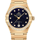 Omega Constellation Yellow Gold 29 MM - Yellow Gold Bracelet - Diamond Bezel - Blue Diamond Dial - 131.55.29.20.53.002