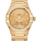 Omega Constellation Yellow Gold 29 MM - Yellow Gold Bracelet - Diamond Bezel - Champagne Diamond Dial - 131.55.29.20.58.001