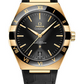 Omega Constellation Yellow Gold 41 MM - Black Leather Strap - Black Dial - 131.63.41.21.01.001