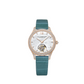 Chopard L.U.C Rose Gold 35 MM - Turquoise Leather Strap - Diamond Bezel - Mother-of-pearl Sapphire Crystal Dial - 295370-5002