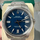 Rolex Oyster Perpetual - Stainless Steel - 41 MM - Oyster Bracelet - Med Blue Dial - Domed Bezel - 134300-0009