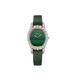 Chopard L'Heure Du Diamant Rose Gold 29.40 MM - Green Leather Strap - Diamond Bezel - Green Dial - 139384-5011