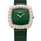 Chopard L'Heure Du Diamant Rose Gold 30.50 MM - Green Leather Strap - Diamond Bezel - Green Dial - 13A386-5111