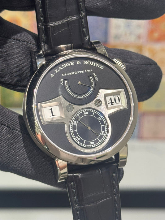 A.Lange & Söhne Zeitwerk - 41.9 MM - White Gold - Black Dial - 140.029