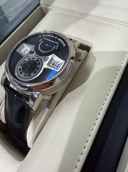A.Lange & Söhne Zeitwerk - 41.9 MM - White Gold - Black Dial - 140.029