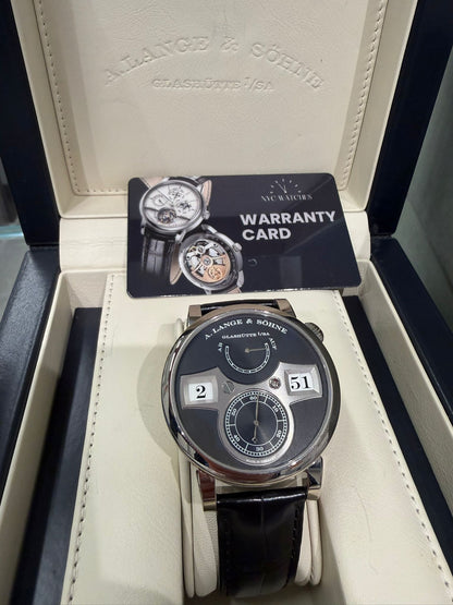 A.Lange & Söhne Zeitwerk - 41.9 MM - White Gold - Black Dial - 140.029