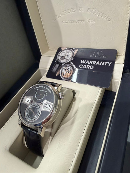 A.Lange & Söhne Zeitwerk - 41.9 MM - White Gold - Black Dial - 140.029