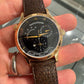 JLC - Master Control World Timer - 38 MM - Rose Gold - Black Dial - Brown Lather Strap - 142.2.92.S