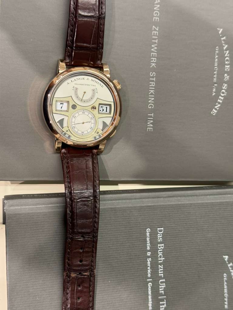 A.Lange & Söhne Zeitwerk Striking Time - 44.2 MM - Rose Gold - Silver Dial - 145.032