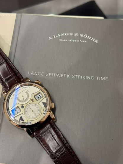 A.Lange & Söhne Zeitwerk Striking Time - 44.2 MM - Rose Gold - Silver Dial - 145.032