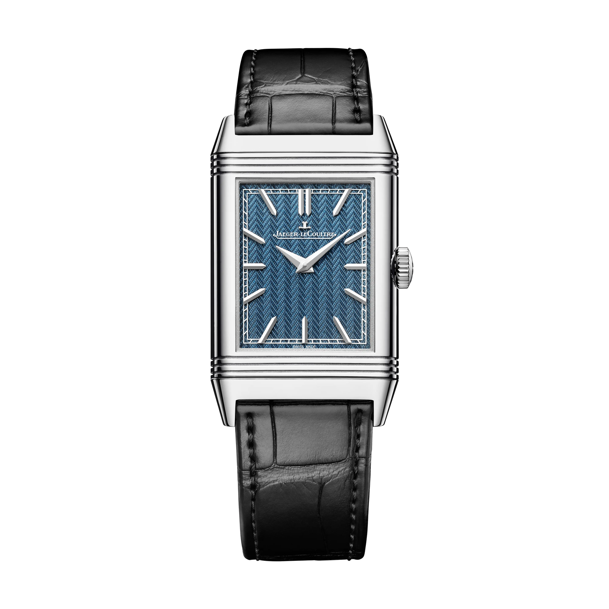 JLC - Reverso Tribute Enamel Monet "San Giorgio Maggiore" - Limited Edition - 45.6 MM x 27.4 MM - White Gold - Blue Guilloché Enamel Dial - Black Leather Strap - Q39334M4