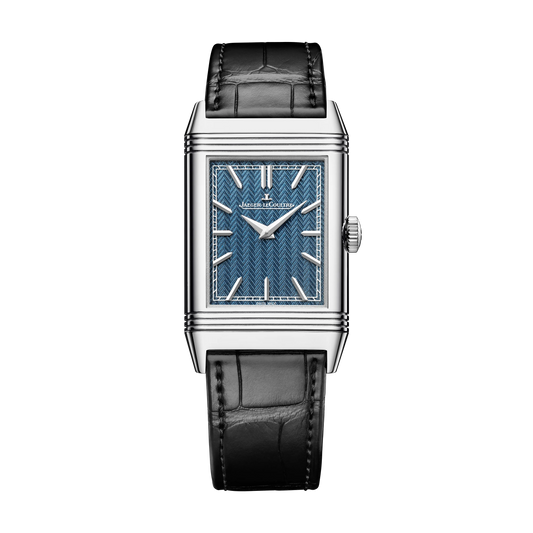 JLC - Reverso Tribute Enamel Monet "San Giorgio Maggiore" - Limited Edition - 45.6 MM x 27.4 MM - White Gold - Blue Guilloché Enamel Dial - Black Leather Strap - Q39334M4