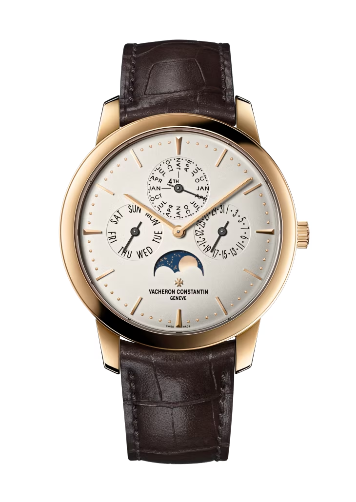 Vacheron Constantin Patrimony Rose Gold 41 MM - Brown Leather Strap - White Dial - 43175/000R-9687