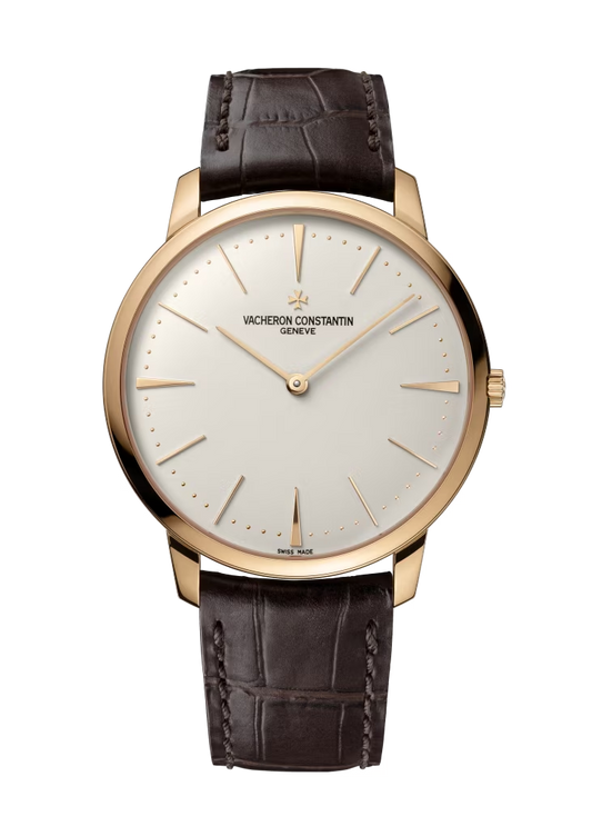 Vacheron Constantin Patrimony Rose Gold 40 MM - Brown Leather Strap - White Dial - 81180/000R-9159