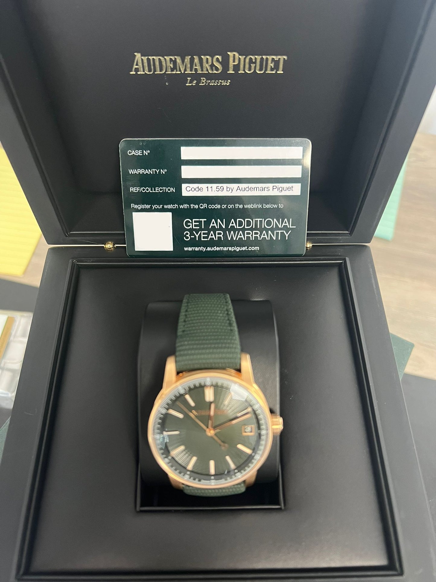 Audemars Piguet - Code 11.59 - 41 MM - Rose Gold - Green Dial - 15210OR.OO.A056KB.01