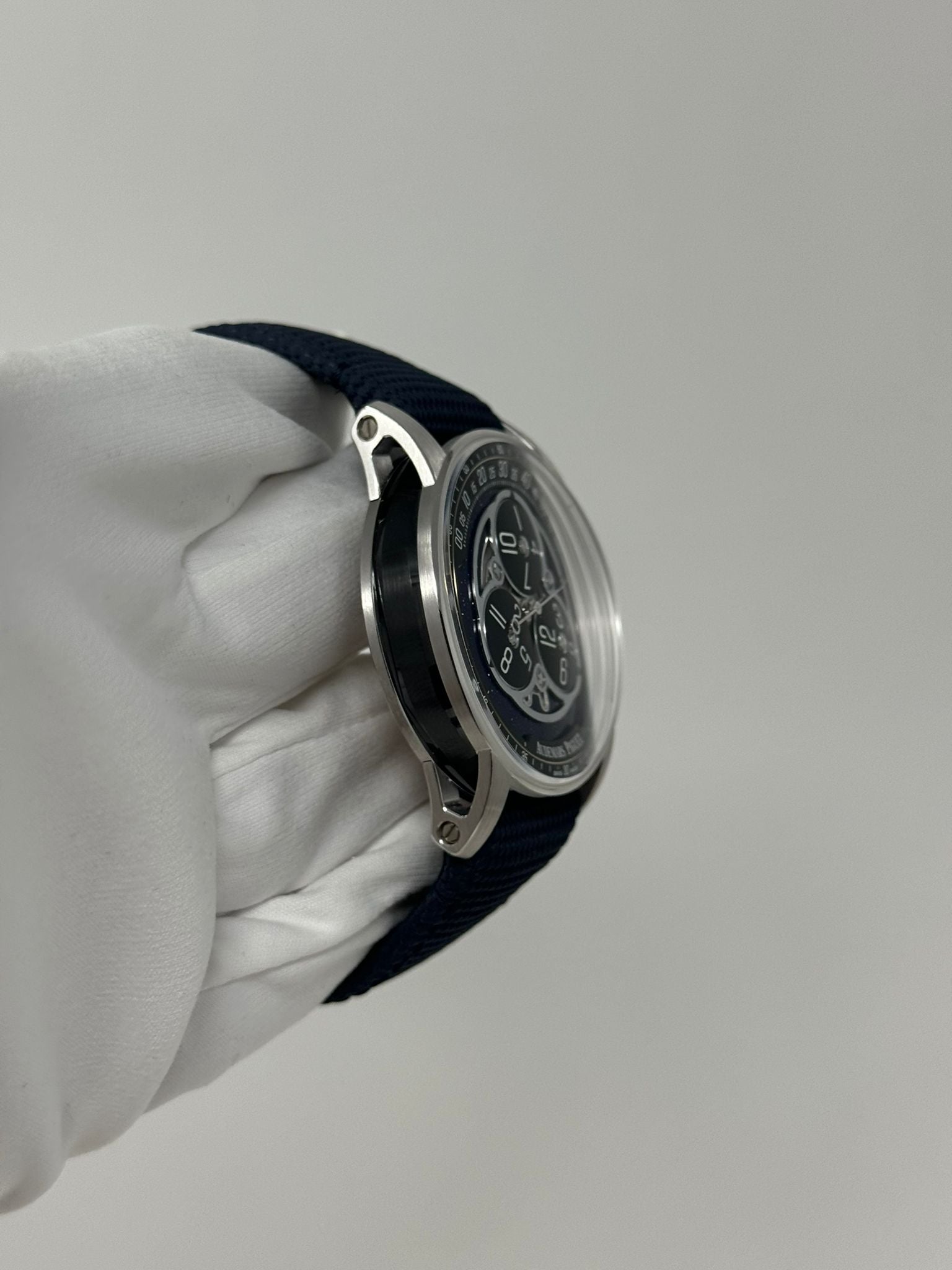 Audemars Piguet Code 11.59 Starwheel - 41 MM - Black Ceramic - White Gold Bezel - Blue Dial - Black Rubber Strap - 15212NB.OO.A002.KB.01