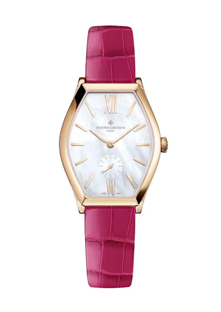 Vacheron Constantin Malte Rose Gold 34.4x28.4 MM - Pink Leather Strap - Mother-of-Pearl Dial - 81015/000R-B282