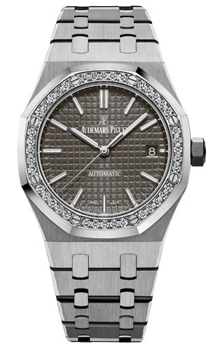 Audemars Piguet Royal Oak - 37 MM - Stainless Steel - Diamond Bezel - Grey Dial - 15451ST.ZZ.1256ST.02