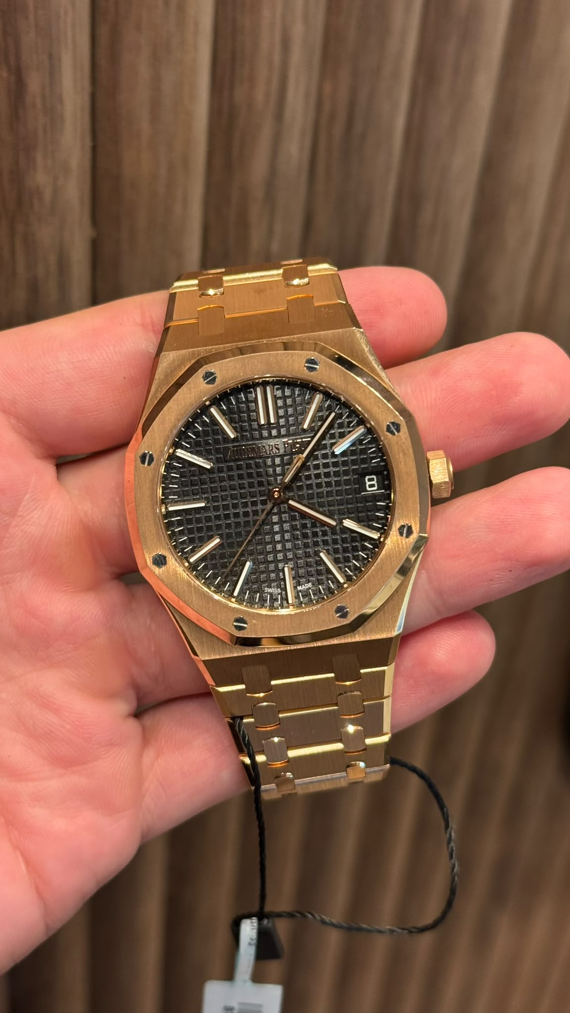 Audemars Piguet Royal Oak 50th Anniversary Pink Gold Selfwinding 41 MM - Pink Gold Bracelet - Black Dial - 15510OR.OO.1320OR.02
