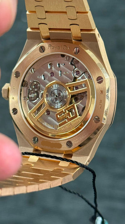 Audemars Piguet Royal Oak 50th Anniversary Pink Gold Selfwinding 41 MM - Pink Gold Bracelet - Black Dial - 15510OR.OO.1320OR.02