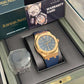 Audemars Piguet Royal Oak Pink Gold Selfwinding 41 MM - Blue Leather Strap - Bleu Nuit Dial - 15510OR.OO.D315CR.01