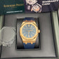 Audemars Piguet Royal Oak Pink Gold Selfwinding 41 MM - Blue Leather Strap - Bleu Nuit Dial - 15510OR.OO.D315CR.01