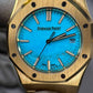 Audemars Piguet - Royal Oak - 37 MM - Yellow Gold - Limited Edition - Turquoise Dial - 15550BA.OO.1356BA.01