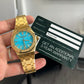 Audemars Piguet - Royal Oak - 37 MM - Yellow Gold - Limited Edition - Turquoise Dial - 15550BA.OO.1356BA.01