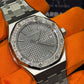 Audemars Piguet Royal Oak Selfwinding 37 MM - Stainless Steel Bracelet - Grey Dial - Diamond Bezel - 15551ST.ZZ.1356ST.06