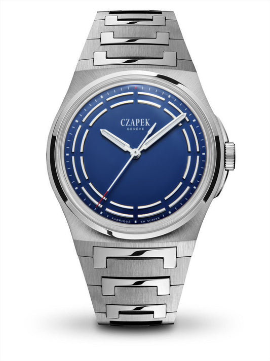Czapek Antarctique Titanium Dark Sector Cosmic Blue - Limited Edition - 40.5 MM - Titanium - Blue Dial - Titanium Bracelet - 8546