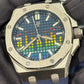Audemars Piguet Royal Oak Offshore Titanium Selfwinding Music Edition 43 MM - Blue Rubber Strap - Blue Dial - 15600TI.OO.A343CA.01