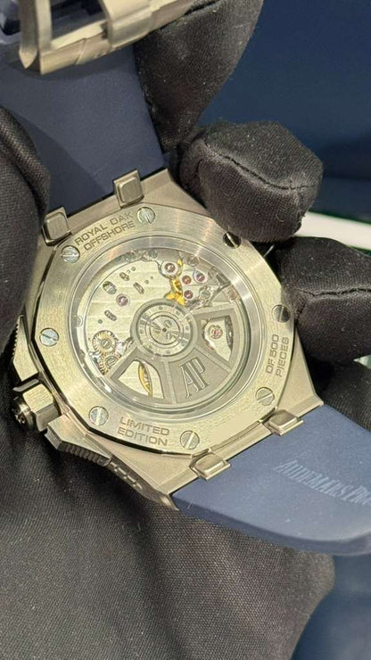 Audemars Piguet Royal Oak Offshore Titanium Selfwinding Music Edition 43 MM - Blue Rubber Strap - Blue Dial - 15600TI.OO.A343CA.01