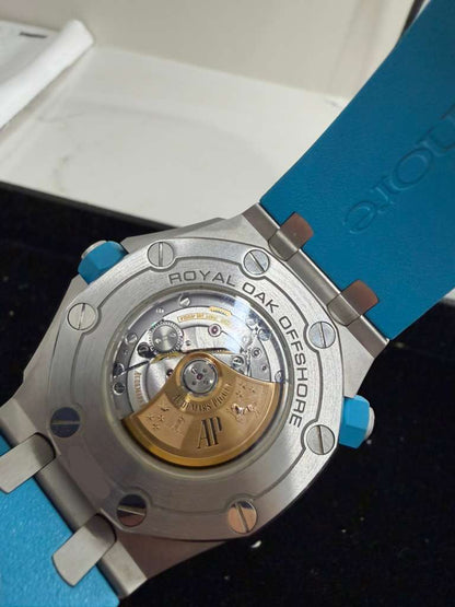 Audemars Piguet Royal Oak Offshore Diver - 42 MM - Stainless Steel - Turquoise Dial - Turquoise Rubber Strap - 15710ST.OO.A032CA.01