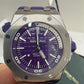 Audemars Piguet Royal Oak Offshore Diver - 42 MM - Stainless Steel - Purple Dial - Purple Rubber Strap - 15710ST.OO.A077CA.01