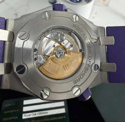 Audemars Piguet Royal Oak Offshore Diver - 42 MM - Stainless Steel - Purple Dial - Purple Rubber Strap - 15710ST.OO.A077CA.01