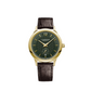 Chopard L.U.C Yellow Gold 40 MM - Brown Alligator Strap - Olive Green Sapphire Crystal Dial - 161242-0001