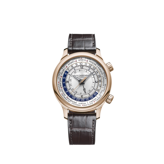 Chopard L.U.C Rose Gold 42 MM - Brown Alligator Strap - Galvanic Silver dial - 61942-500