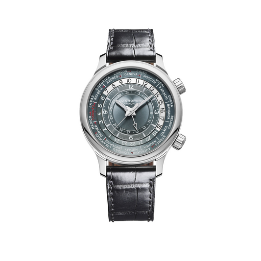 Chopard L.U.C Platinium 42 MM - Black Alligator Strap - Galvanic Blue-Gray Dial - 61942-900