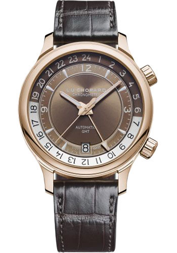 Chopard L.U.C Rose gold 42 MM - Brown Alligator Strap - Galvanic Brown Dial - 161943-5001