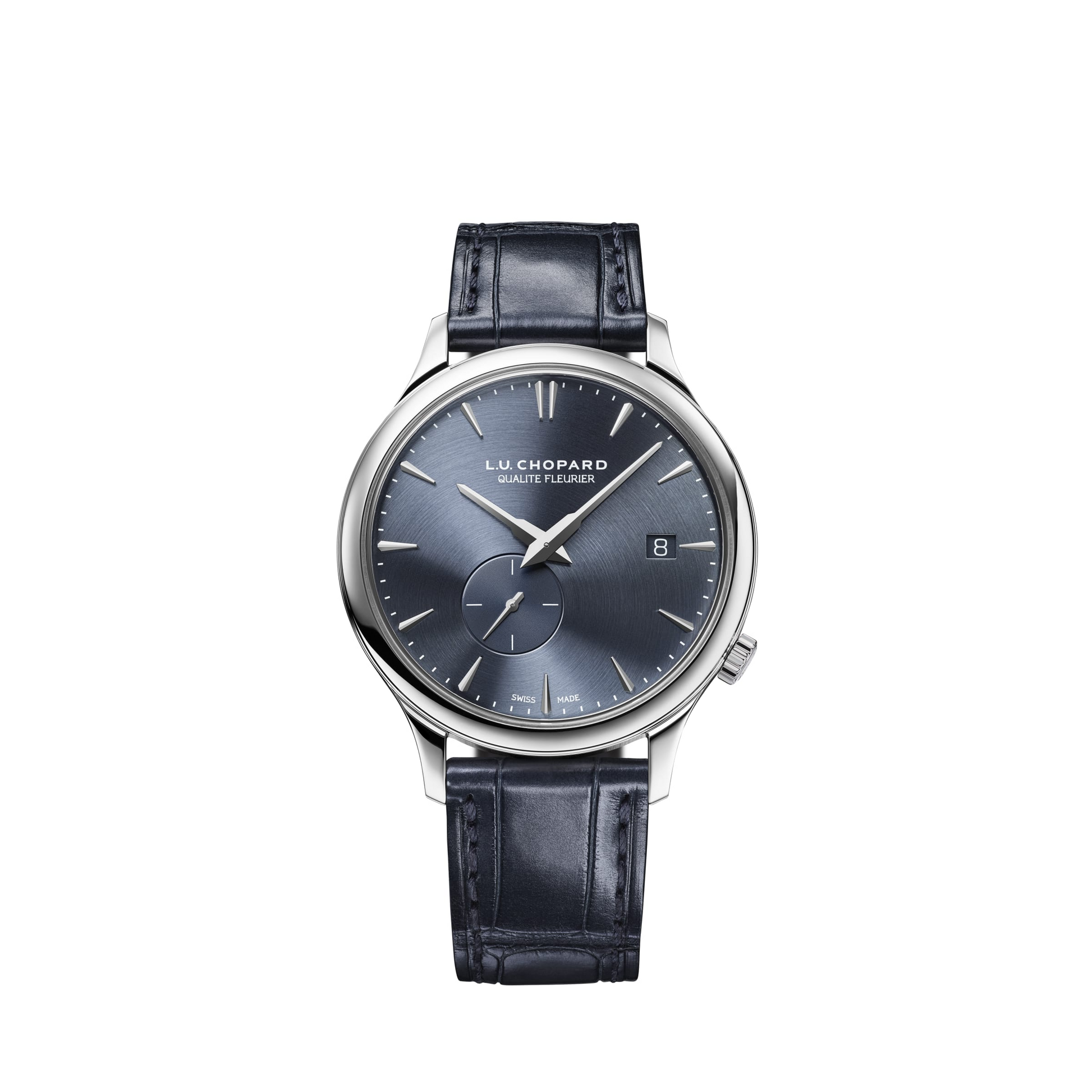 Chopard L.U.C White gold 40 MM - Gray Alligator Strap - Galvanic Blue-Gray Dial - 61945-100