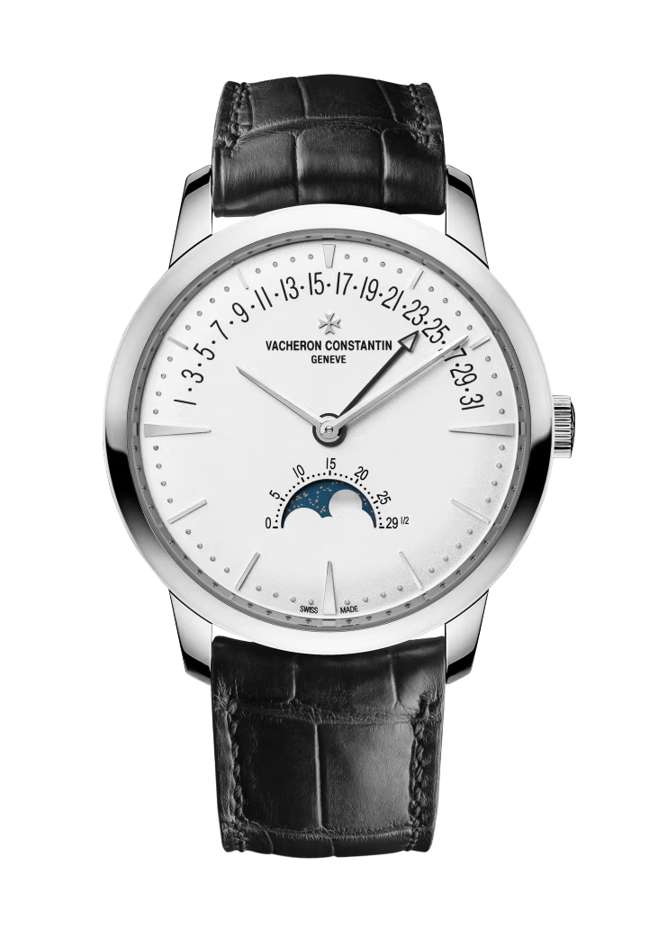 Vacheron Constantin Patrimony White Gold 42.5 MM - Black Leather Strap - White Dial - 4010U/000G-B330