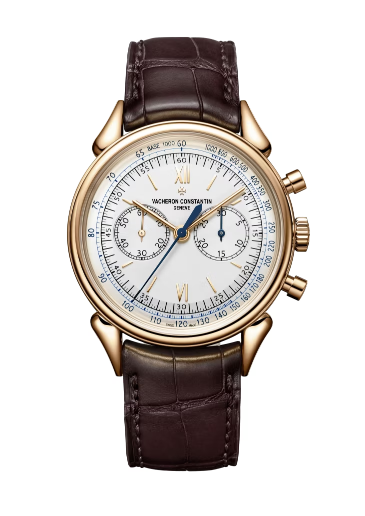 Vacheron Constantin Historiques American Rose Gold 38.5 MM - Brown Leather Strap - White Dial - 5000H/000R-B059