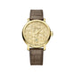 Chopard L.U.C Quattro Spirit 25 Straw Marquetry Edition - Yellow Gold - 40 MM - Brown Alligator Leather Strap - Gold-Based Straw Marquetry Dial - 161977-0003