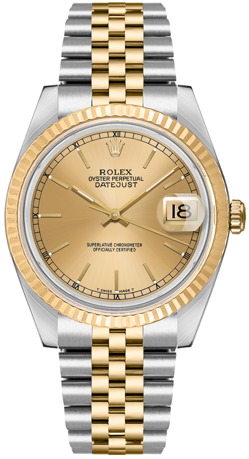 Rolex Datejust - 36 MM - Steel And Yellow Gold - 16233 chs nyc watcher nyc watches