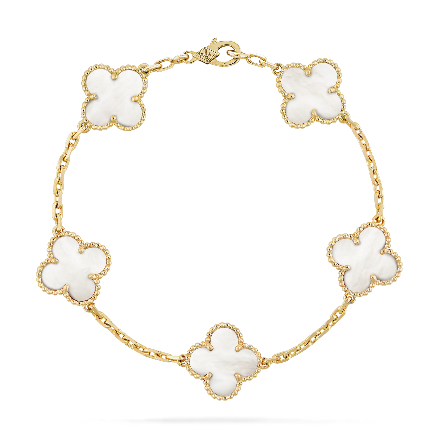 Van Cleef &amp; Arpels Vintage Alhambra Bracelet - 18k Yellow Gold - MoP - 5 Motifs - VCARA41800