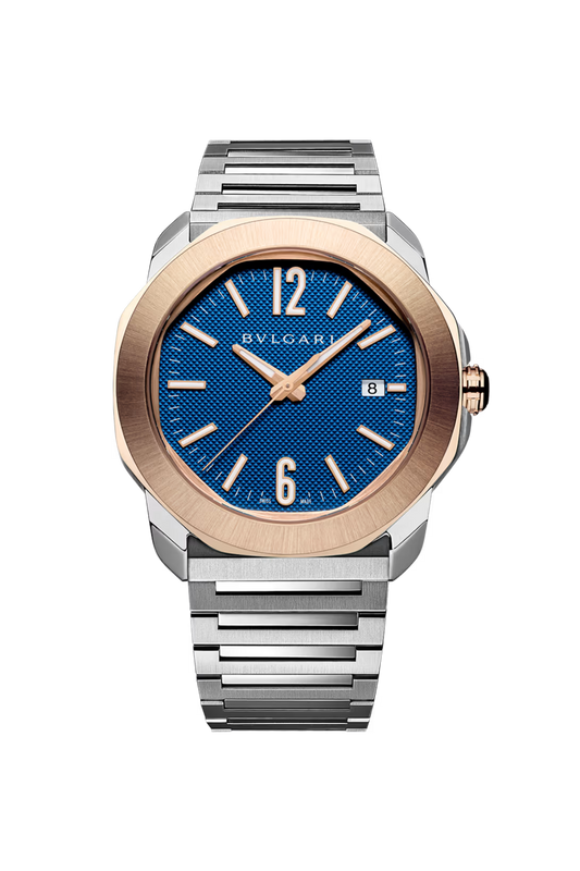 Bvlgari Octo Roma - 41 MM - Stainless Steel And Rose Gold - Blue Dial - 103926